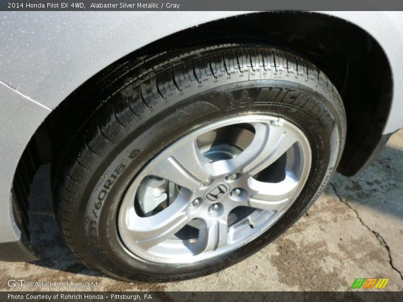 Alabaster Silver Metallic / Gray 2014 Honda Pilot EX 4WD