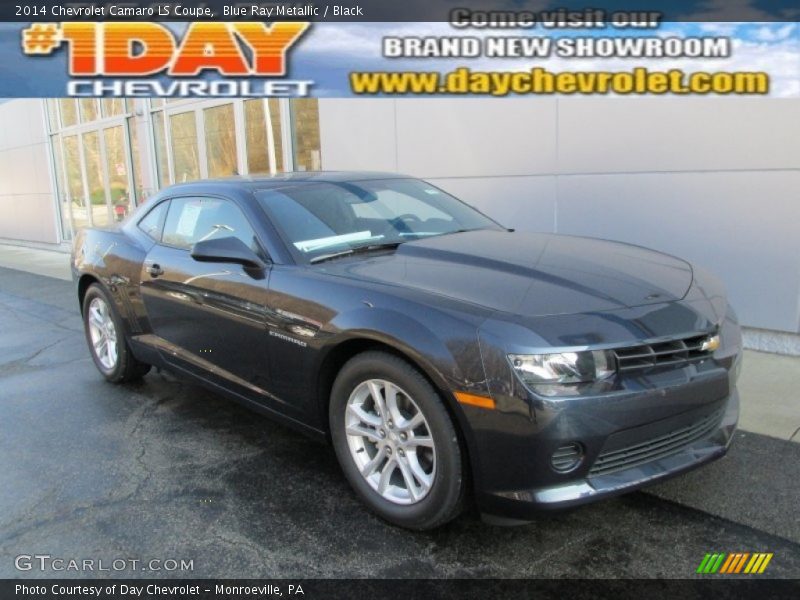 Blue Ray Metallic / Black 2014 Chevrolet Camaro LS Coupe