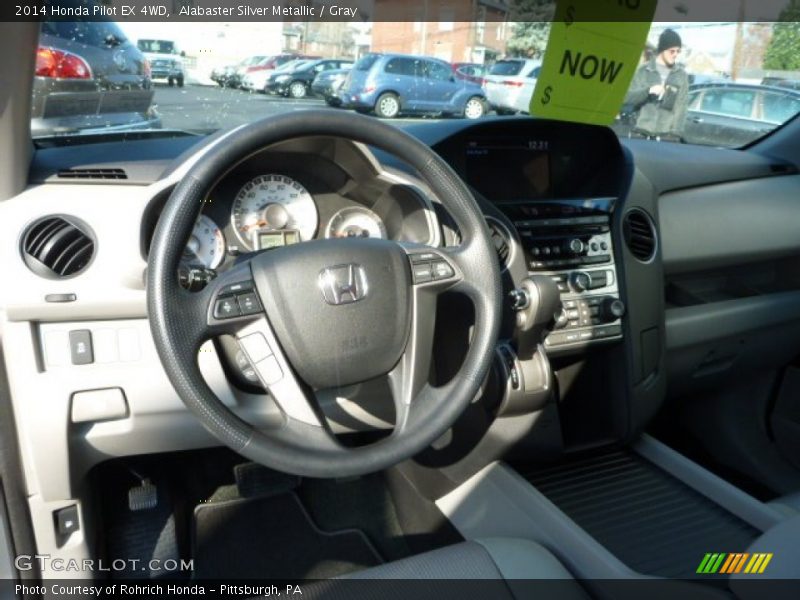 Alabaster Silver Metallic / Gray 2014 Honda Pilot EX 4WD
