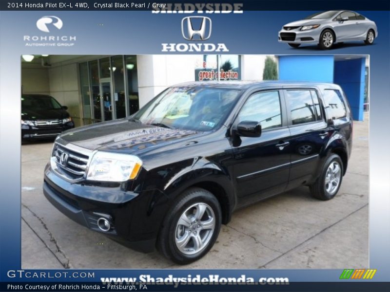 Crystal Black Pearl / Gray 2014 Honda Pilot EX-L 4WD