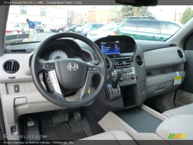 Crystal Black Pearl / Gray 2014 Honda Pilot EX-L 4WD