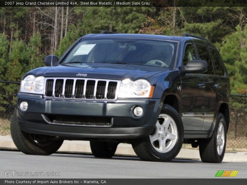 Steel Blue Metallic / Medium Slate Gray 2007 Jeep Grand Cherokee Limited 4x4