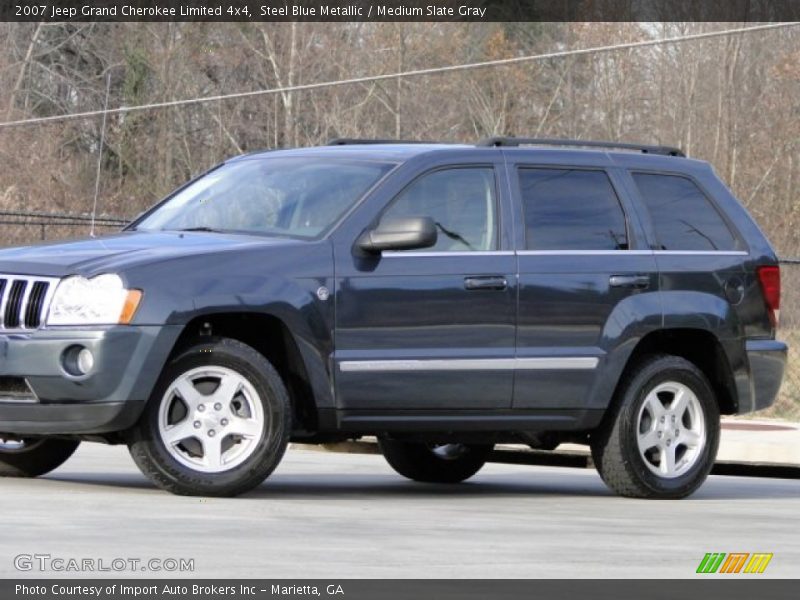 Steel Blue Metallic / Medium Slate Gray 2007 Jeep Grand Cherokee Limited 4x4