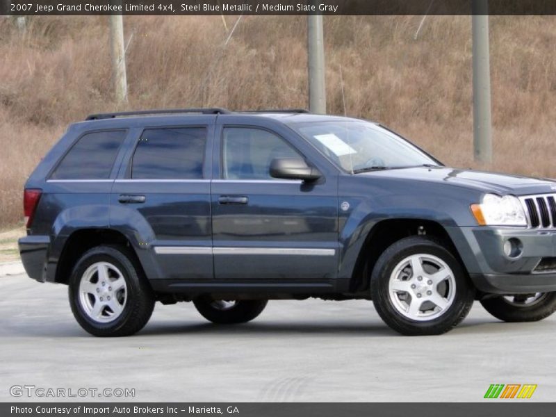 Steel Blue Metallic / Medium Slate Gray 2007 Jeep Grand Cherokee Limited 4x4