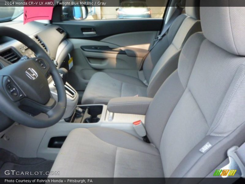 Twilight Blue Metallic / Gray 2014 Honda CR-V LX AWD