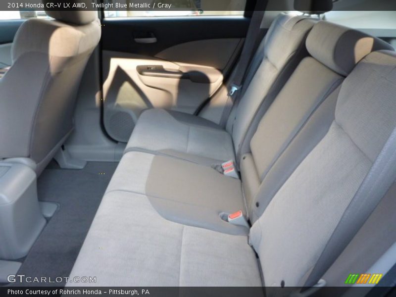 Twilight Blue Metallic / Gray 2014 Honda CR-V LX AWD
