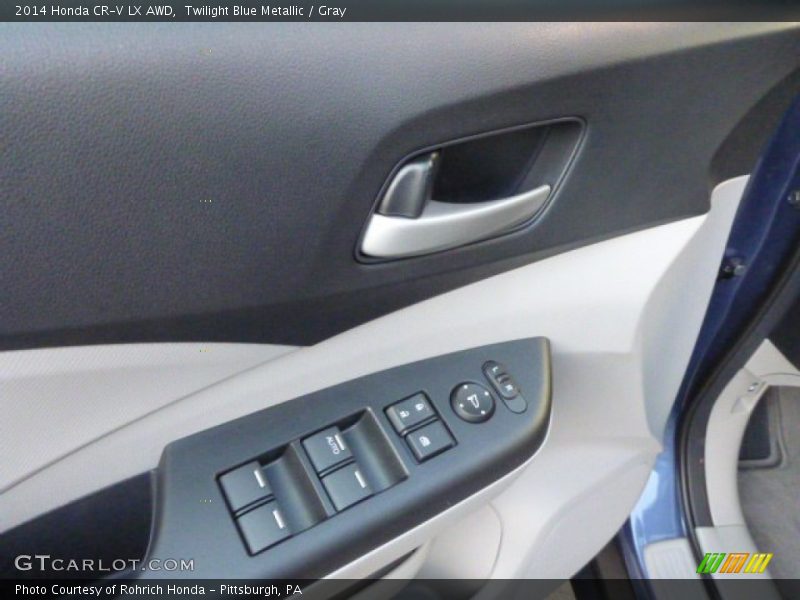 Twilight Blue Metallic / Gray 2014 Honda CR-V LX AWD