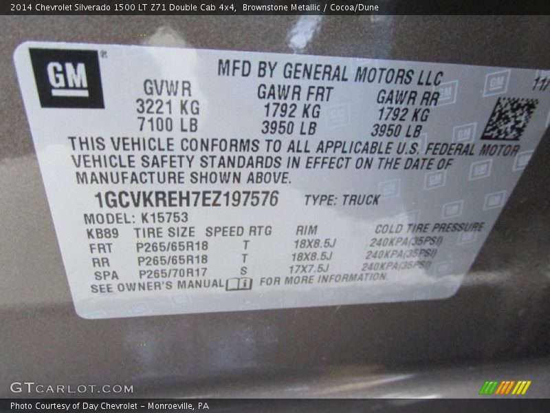 Brownstone Metallic / Cocoa/Dune 2014 Chevrolet Silverado 1500 LT Z71 Double Cab 4x4