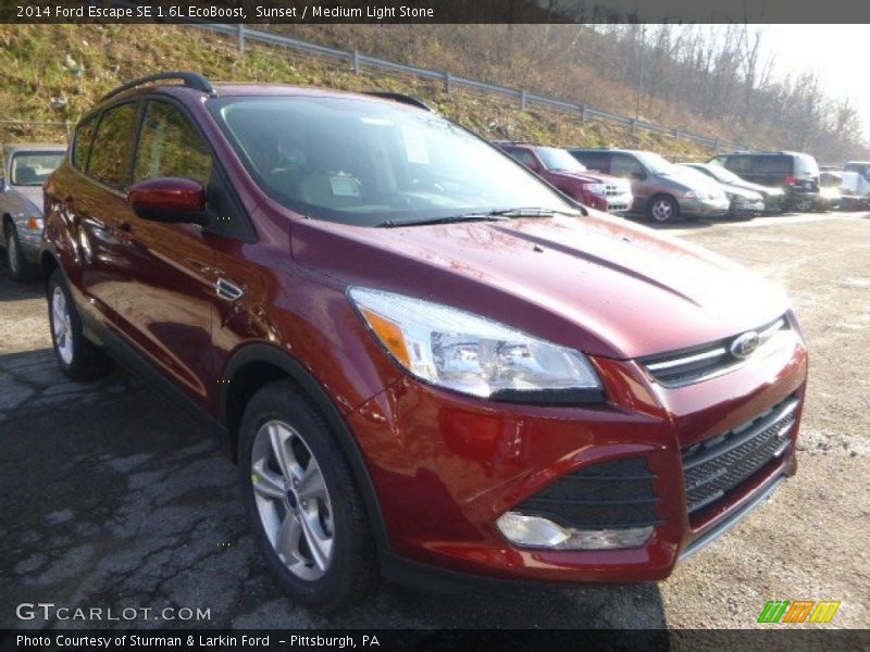 Sunset / Medium Light Stone 2014 Ford Escape SE 1.6L EcoBoost