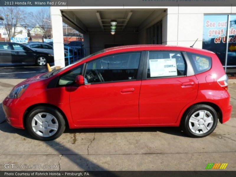 Milano Red / Gray 2013 Honda Fit