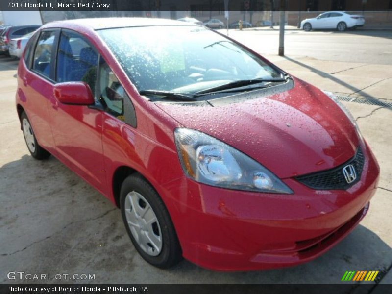Milano Red / Gray 2013 Honda Fit