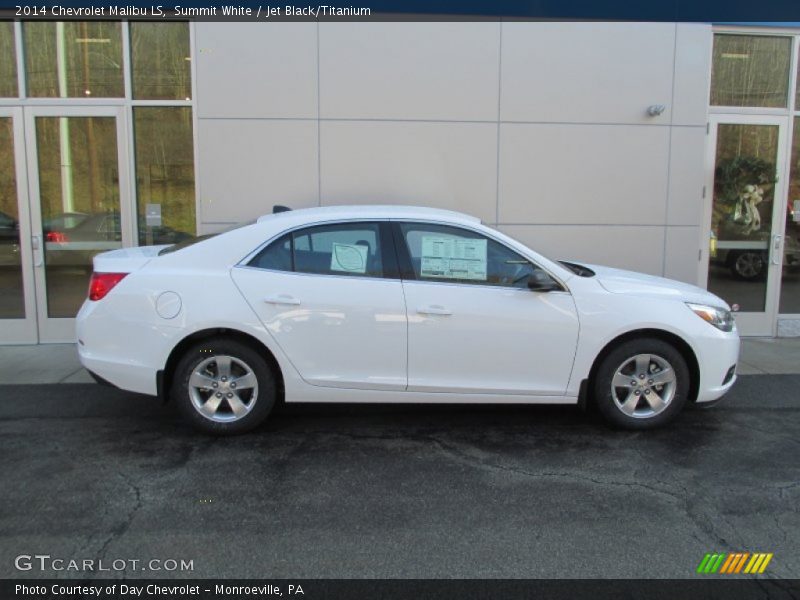 Summit White / Jet Black/Titanium 2014 Chevrolet Malibu LS