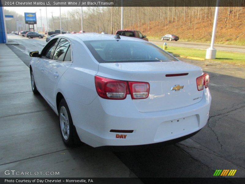 Summit White / Jet Black/Titanium 2014 Chevrolet Malibu LS