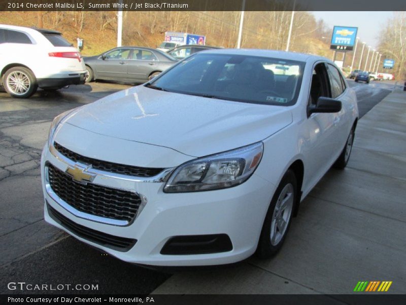 Summit White / Jet Black/Titanium 2014 Chevrolet Malibu LS
