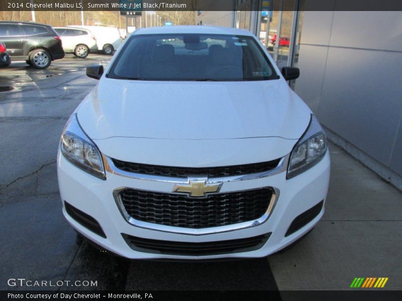 Summit White / Jet Black/Titanium 2014 Chevrolet Malibu LS