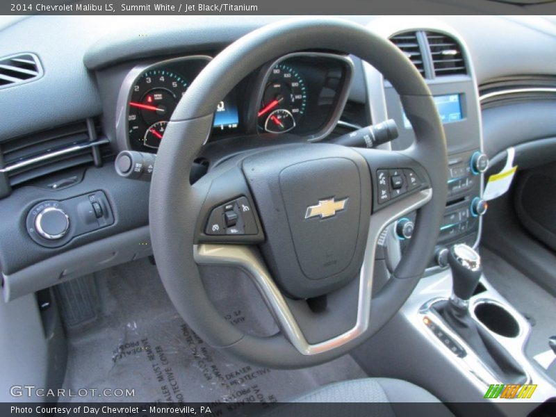 Summit White / Jet Black/Titanium 2014 Chevrolet Malibu LS