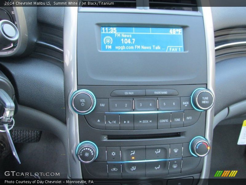 Summit White / Jet Black/Titanium 2014 Chevrolet Malibu LS