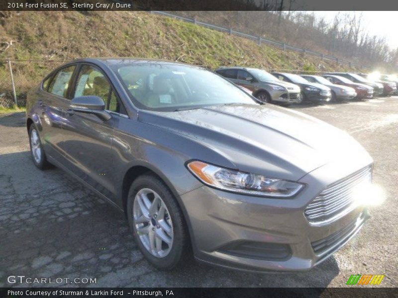 Sterling Gray / Dune 2014 Ford Fusion SE