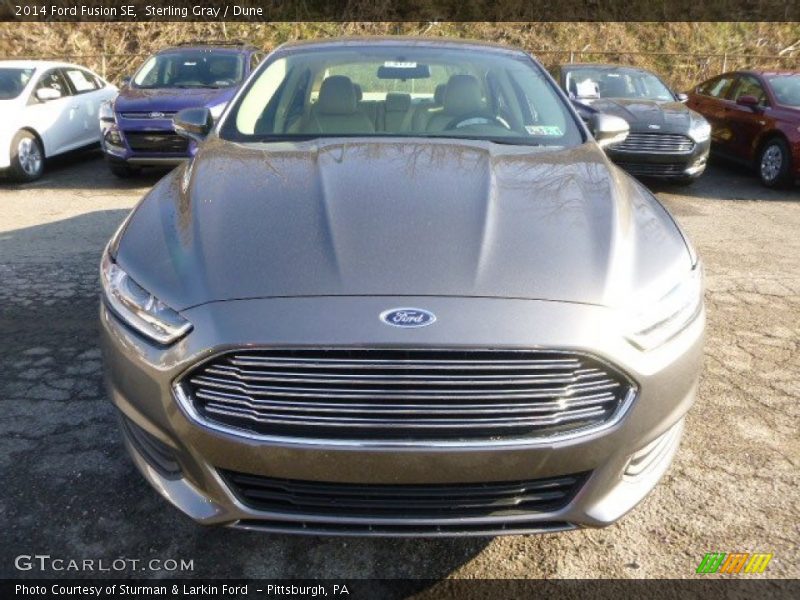 Sterling Gray / Dune 2014 Ford Fusion SE