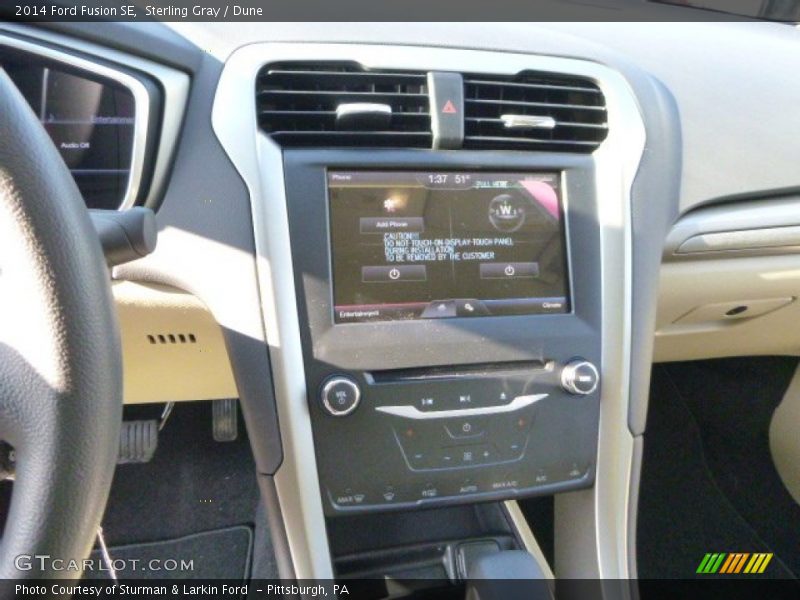 Sterling Gray / Dune 2014 Ford Fusion SE