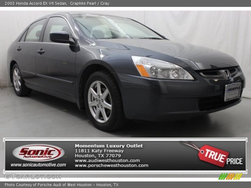 Graphite Pearl / Gray 2003 Honda Accord EX V6 Sedan