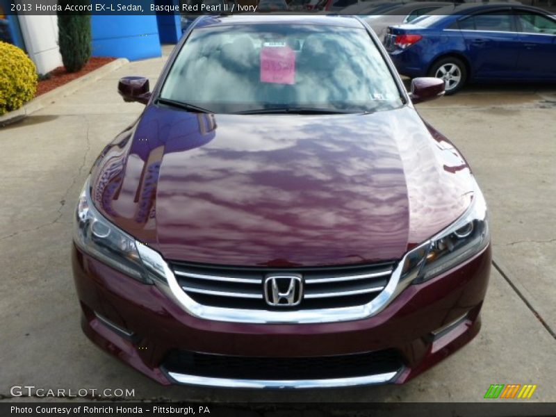 Basque Red Pearl II / Ivory 2013 Honda Accord EX-L Sedan