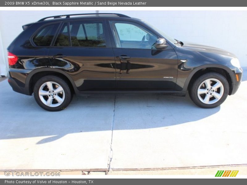 Black Sapphire Metallic / Sand Beige Nevada Leather 2009 BMW X5 xDrive30i