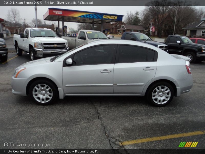 Brilliant Silver Metallic / Charcoal 2012 Nissan Sentra 2.0 S