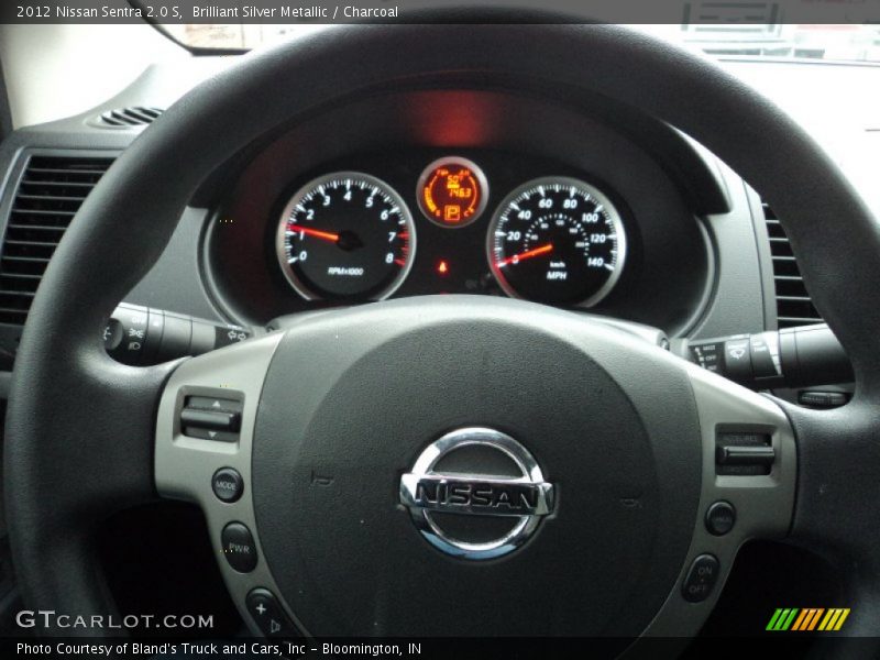 Brilliant Silver Metallic / Charcoal 2012 Nissan Sentra 2.0 S