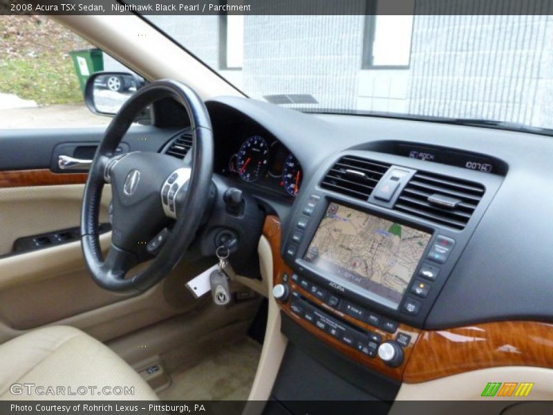 Nighthawk Black Pearl / Parchment 2008 Acura TSX Sedan