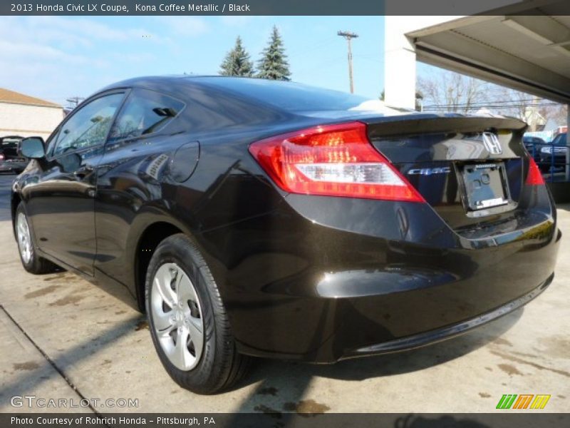 Kona Coffee Metallic / Black 2013 Honda Civic LX Coupe