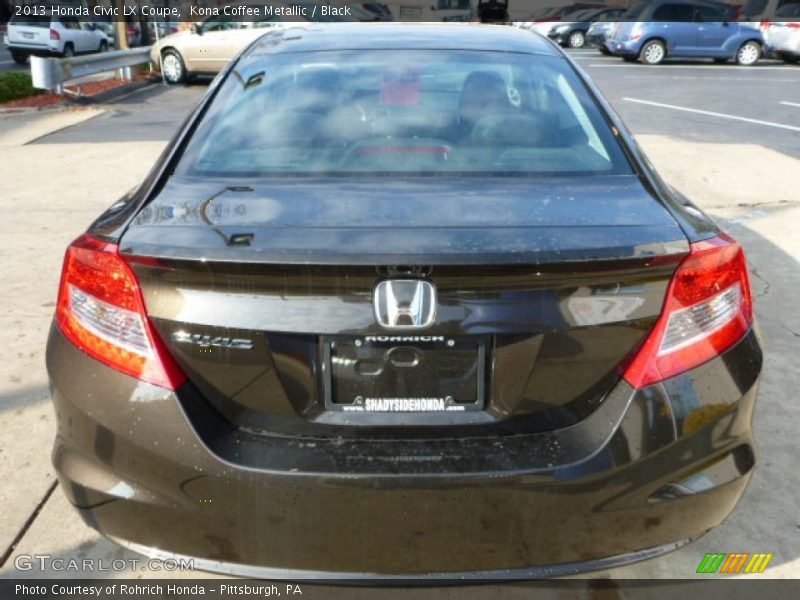 Kona Coffee Metallic / Black 2013 Honda Civic LX Coupe