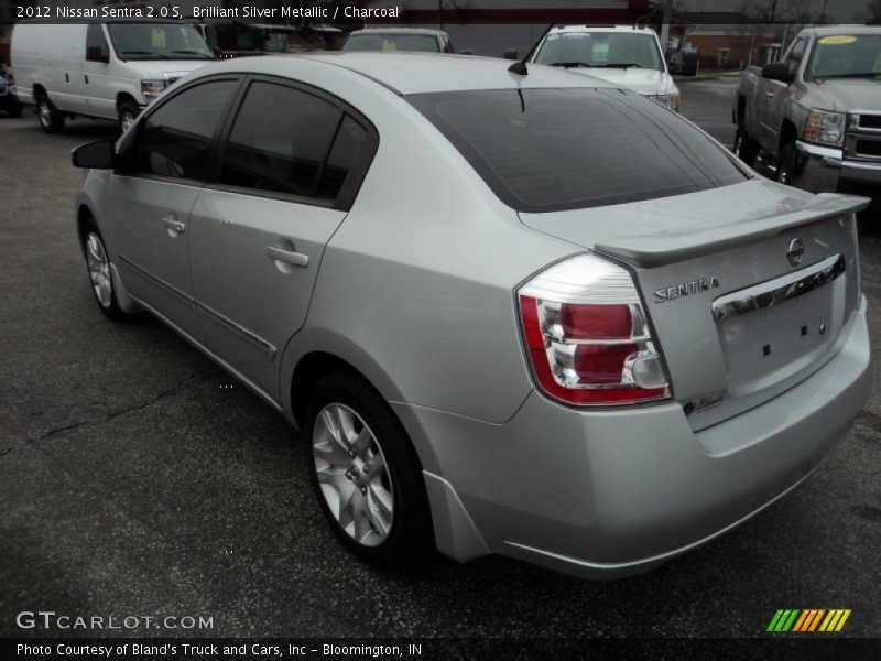 Brilliant Silver Metallic / Charcoal 2012 Nissan Sentra 2.0 S
