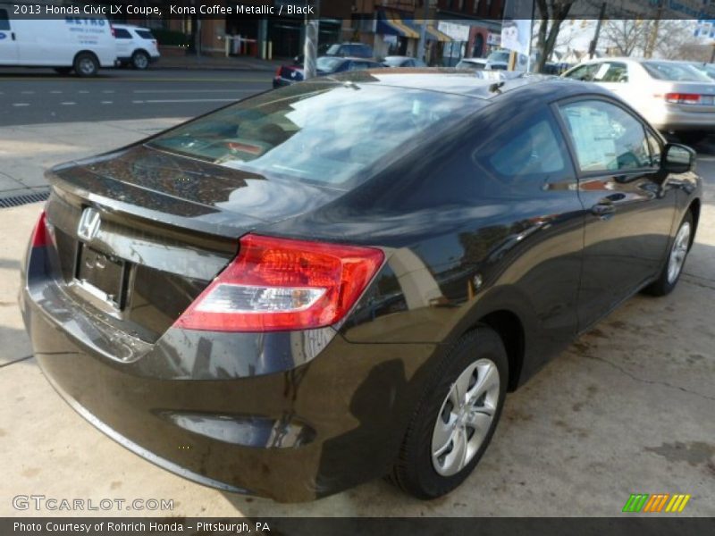 Kona Coffee Metallic / Black 2013 Honda Civic LX Coupe