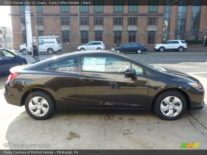 Kona Coffee Metallic / Black 2013 Honda Civic LX Coupe