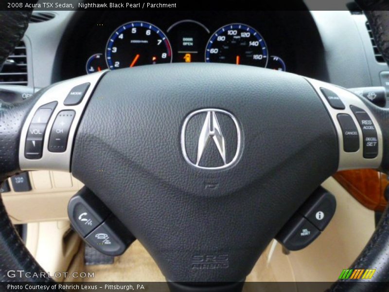 Nighthawk Black Pearl / Parchment 2008 Acura TSX Sedan