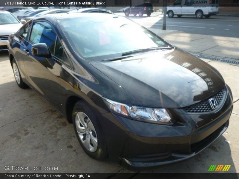 Kona Coffee Metallic / Black 2013 Honda Civic LX Coupe