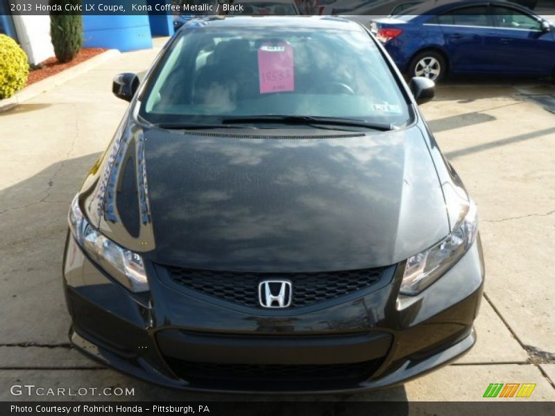Kona Coffee Metallic / Black 2013 Honda Civic LX Coupe