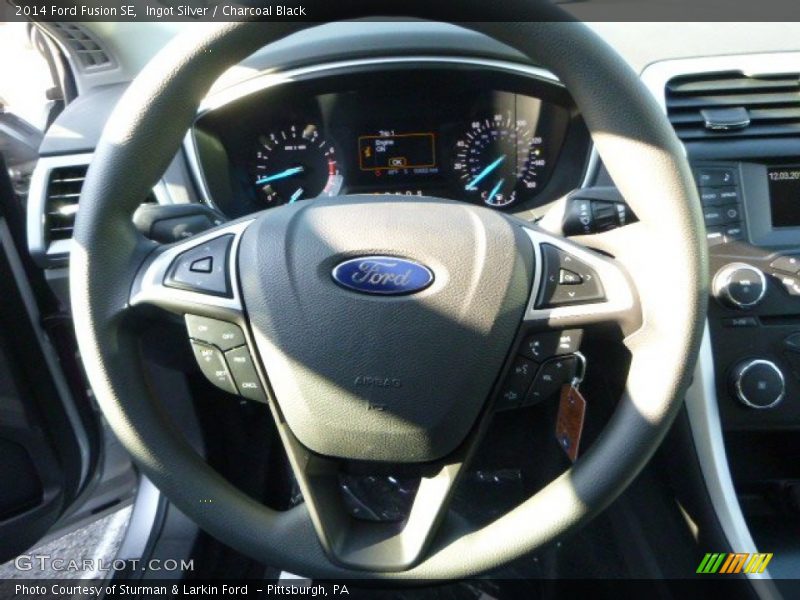 Ingot Silver / Charcoal Black 2014 Ford Fusion SE