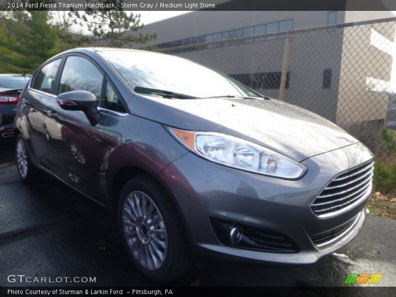 Storm Gray / Medium Light Stone 2014 Ford Fiesta Titanium Hatchback