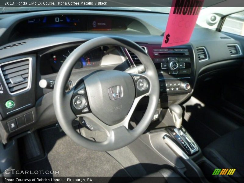 Kona Coffee Metallic / Black 2013 Honda Civic LX Coupe