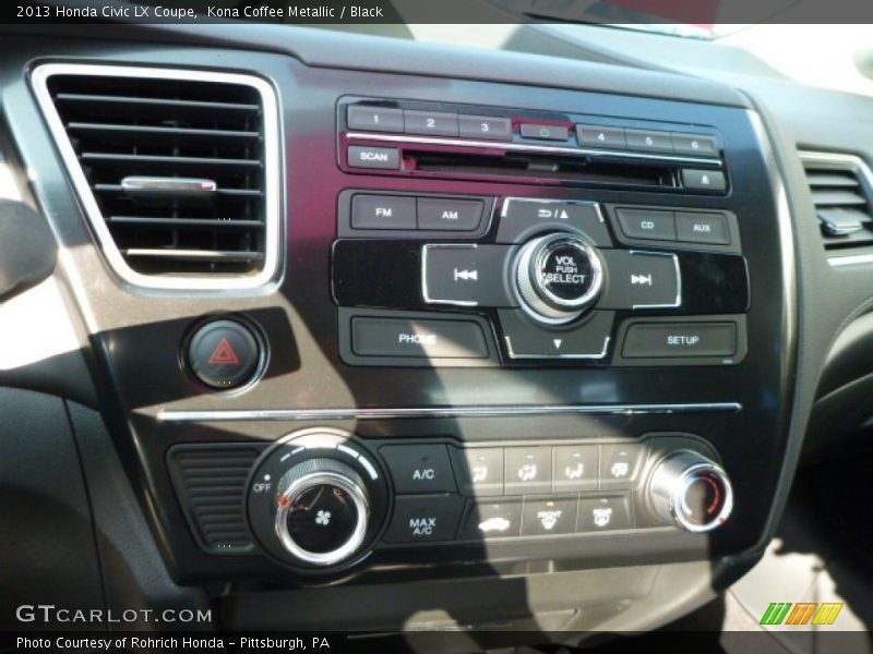 Kona Coffee Metallic / Black 2013 Honda Civic LX Coupe