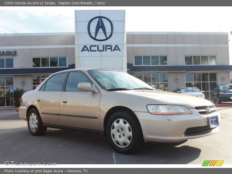 Naples Gold Metallic / Ivory 2000 Honda Accord LX Sedan