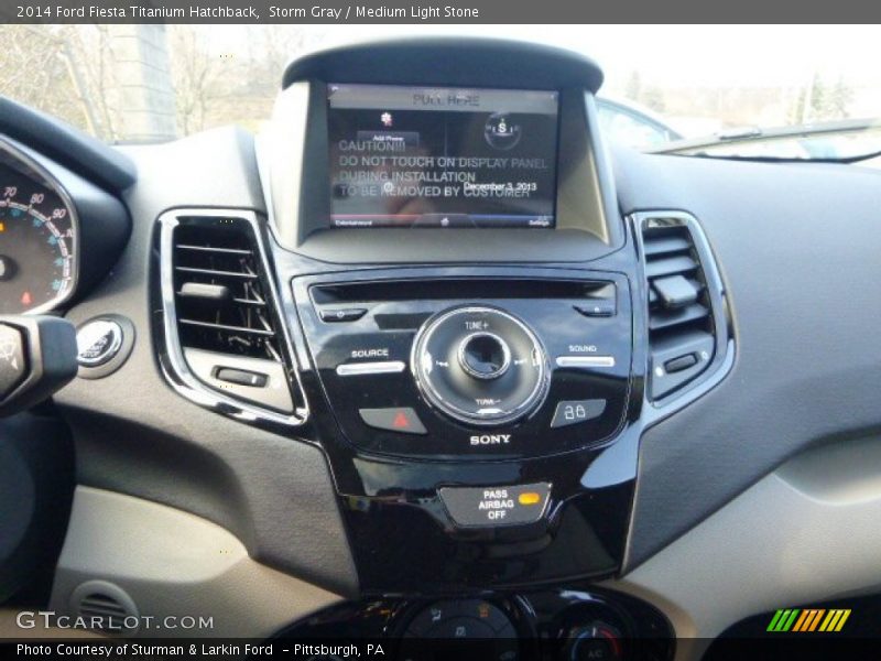 Storm Gray / Medium Light Stone 2014 Ford Fiesta Titanium Hatchback