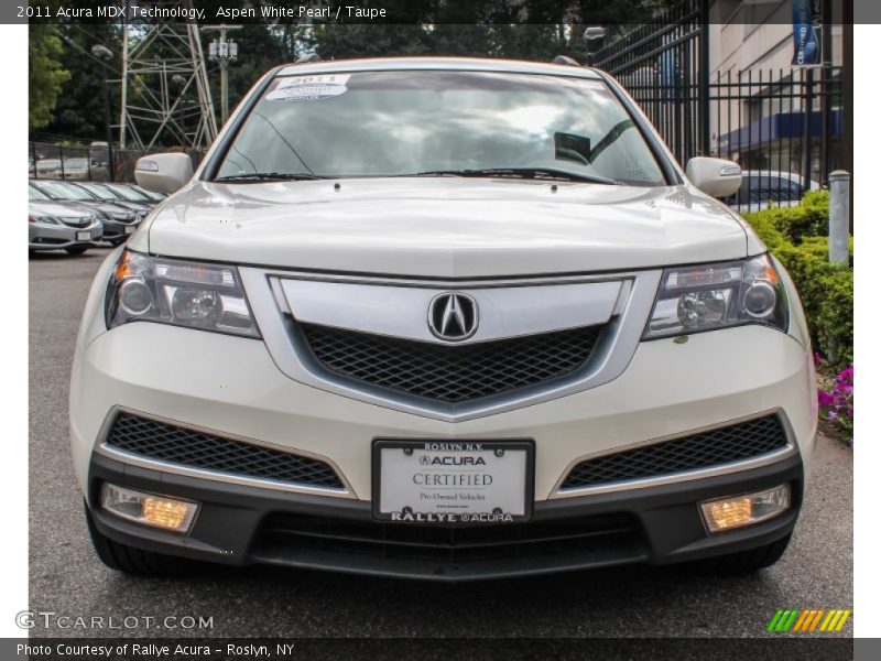 Aspen White Pearl / Taupe 2011 Acura MDX Technology