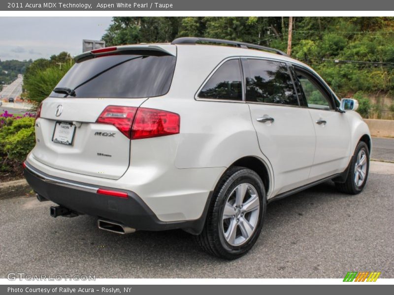 Aspen White Pearl / Taupe 2011 Acura MDX Technology