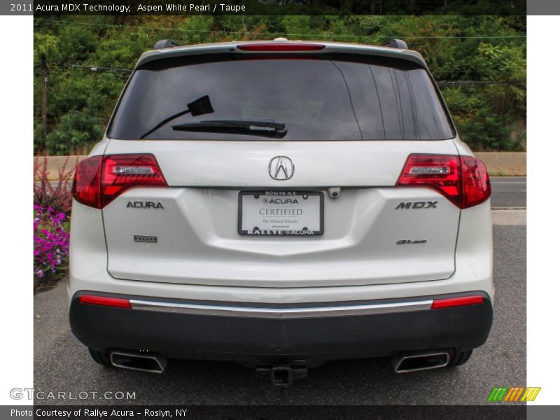 Aspen White Pearl / Taupe 2011 Acura MDX Technology