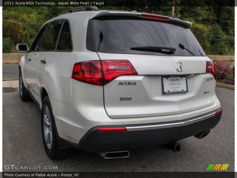 Aspen White Pearl / Taupe 2011 Acura MDX Technology