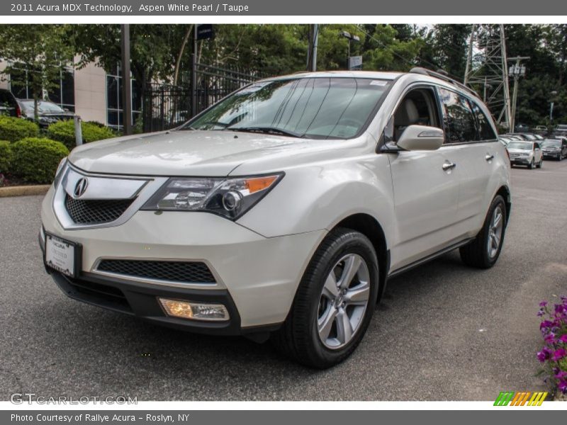 Aspen White Pearl / Taupe 2011 Acura MDX Technology