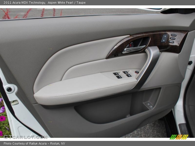 Aspen White Pearl / Taupe 2011 Acura MDX Technology